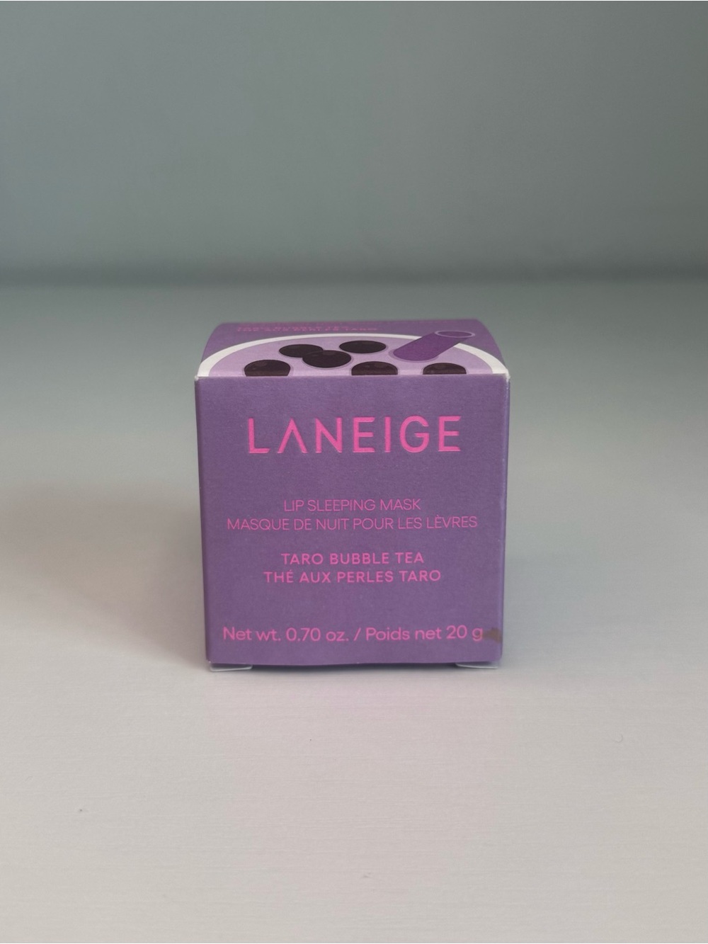 LANEIGE Lip Sleeping Mask Taro Bubble Tea 0.7 oz 20g Hydrating Lip Care